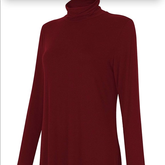 Turtleneck Long Sleeve Loose Lace Cotton Dress - Picture 6 of 7